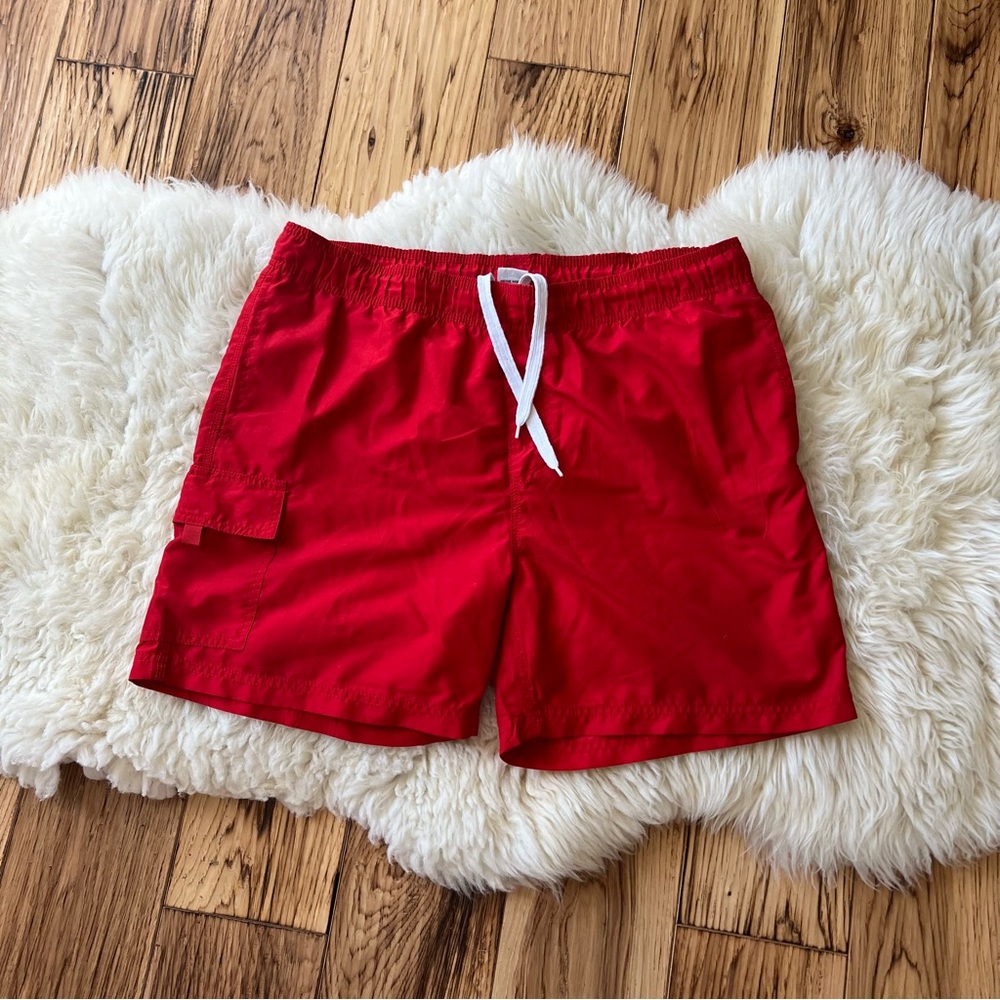 Red Swim Trunks Medium